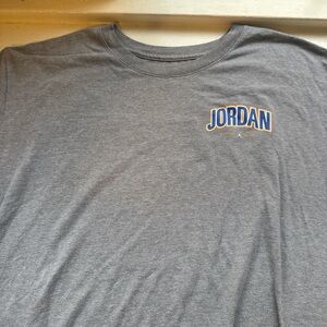Jordan Gray and Blue Men's T-Shirt
